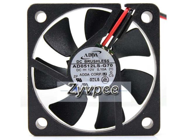 Original ADDA AD0512LS-G70 5010 5CM DC Cooling fan with 12V 0.10A 50*50*10mm sleeve bearing 2 wires For charger