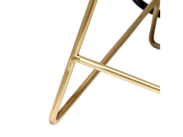 Simple Designs Down to the Wire Table Lamp with Fabric Shade, Gold with White Shade