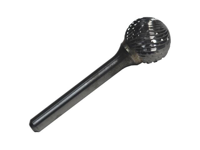 Drill America DUL Series Solid Carbide Bur, Double Cut, SD14 Ball End, 1/4' Shank, 3/16' Head Diameter, 1/4' Cutting Length (Pack of 1)