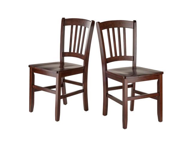 Madison 2-Pc Slat-back Chair Set, Walnut