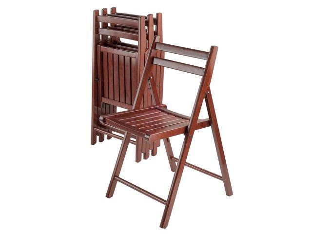 Robin 4-Pc Folding Chair Set, Walnut