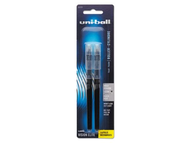 uni-ball Refill for uni-ball Vision Elite Roller Ball Pens,REFILL,RBALL,BOLD,BK,2PK