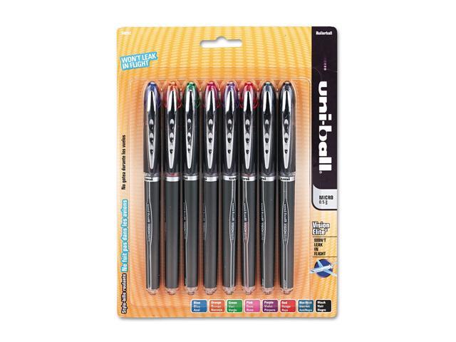uni-ball VISION ELITE Stick Roller Ball Pen,PEN,RBALL,MICRO, 8/ST,AST