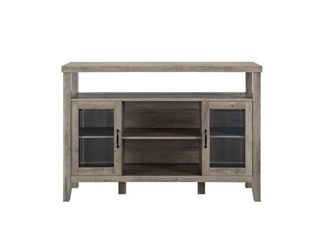 Photos - Display Cabinet / Bookcase Walker Edison WE Furniture AZU52JORGW Tall Wood Buffet, Grey Wash BU52JORGW 