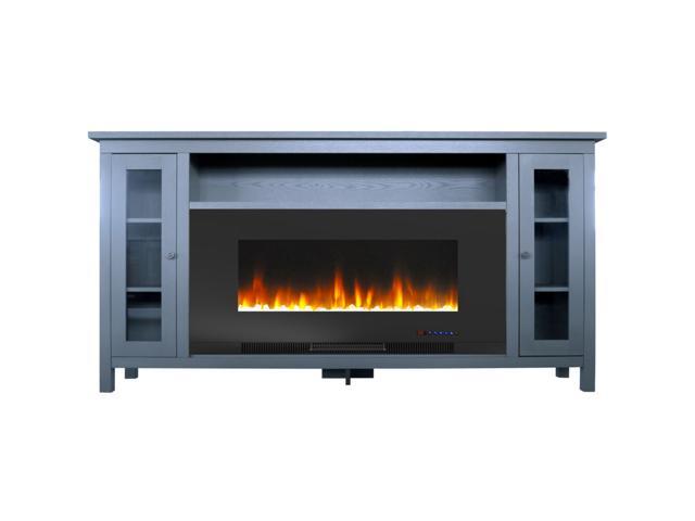 Photos - Electric Fireplace Cambridge Somerset 70-In. Slate Blue  TV Stand with Mult