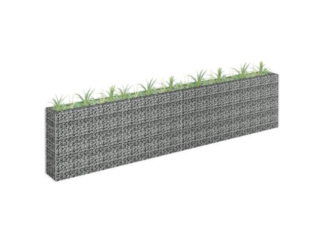 vidaXL Gabion Raised Bed Galvanized Steel 141.7'x11.8'x35.4'