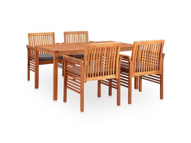Photos - Display Cabinet / Bookcase VidaXL 5 Piece Outdoor Dining Set with Cushions Solid Acacia Wood 278903 