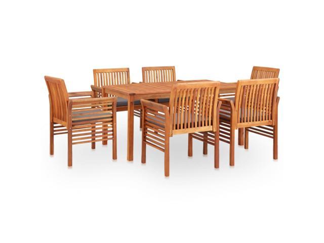 Photos - Display Cabinet / Bookcase VidaXL 7 Piece Outdoor Dining Set with Cushions Solid Acacia Wood 278904 
