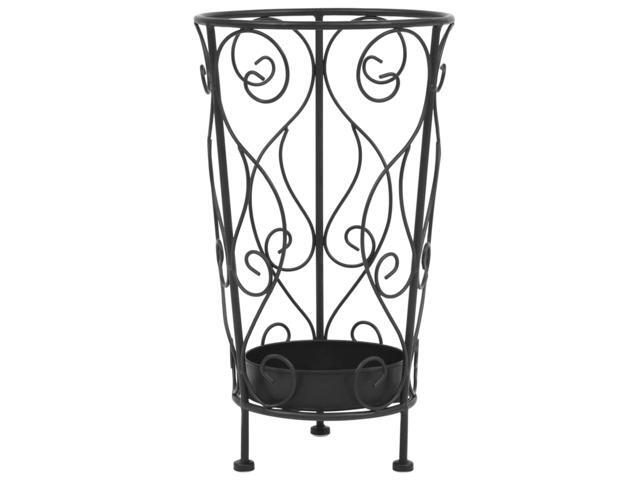 vidaXL Umbrella Stand Vintage Style Metal 10.2'x18.1' Black