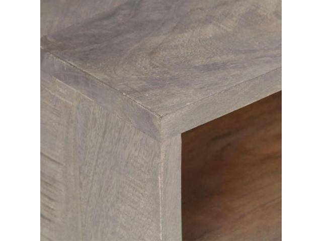 vidaXL TV Stand TV Unit Sideboard TV Unit Cabinet Gray Solid Rough Mango Wood