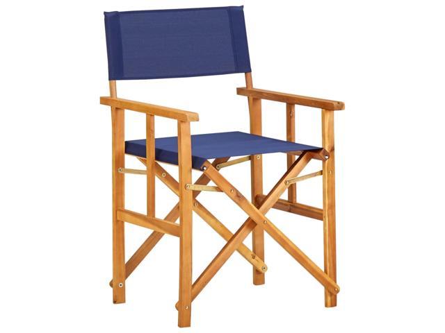 Photos - Chair VidaXL Director's  Solid Acacia Wood Blue 45952 