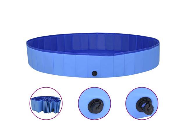 Photos - Garden Furniture VidaXL Foldable Dog Swimming Pool Blue 78.7'x11.8' PVC 92602 