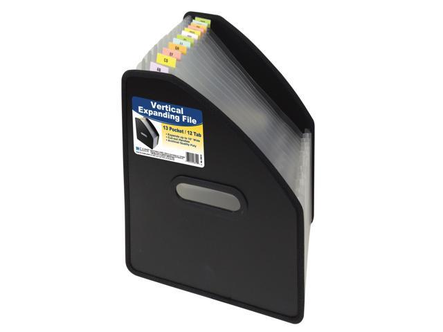 C-Line Vertical Expanding File 13-Pocket 10' Expansion Letter Poly Black 58810