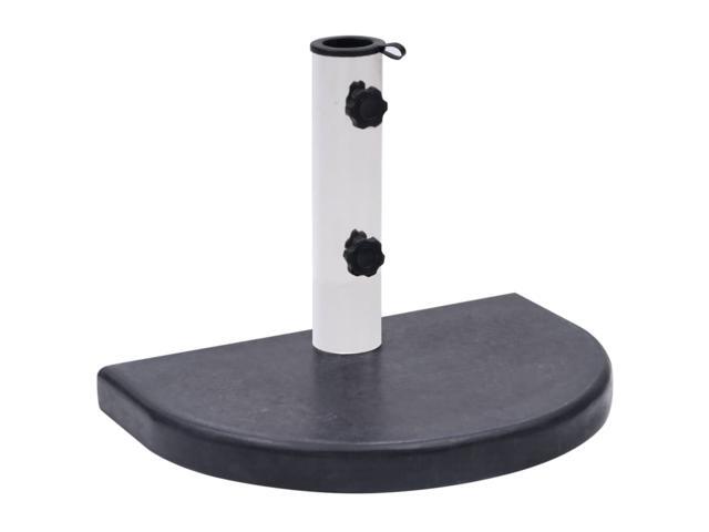 vidaXL Umbrella Base Patio Parasol Stand for Poles of 1.5'/1.9' Granite 22 lb