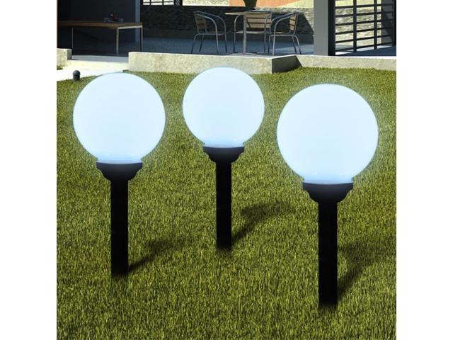 Photos - Floodlight / Garden Lamps VidaXL Garden Lamp 3 pcs LED Solar Walkway Light with Ground Spike Round W 