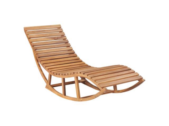 Photos - Garden Furniture VidaXL Patio Lounge Chair Outdoor Rocking Chair Sunlounger Solid Teak Wood 