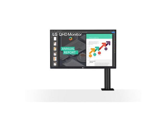 LG Ergo 27BN88Q-B - LED monitor - 27' - 2560 x 1440 QHD - IPS - 350 cd/m2 - 1000:1 - HDR10 - 5 ms - 2xHDMI, DisplayPort, USB-C - Speakers - Black...