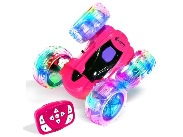 Contixo SC3 Remote Control Car RC Cars Stunt Car Toy, 4WD 2.4Ghz Double Sided 360° Rotating RC Car with Headlights, Kids Xmas Toy Cars for Boys/Girls