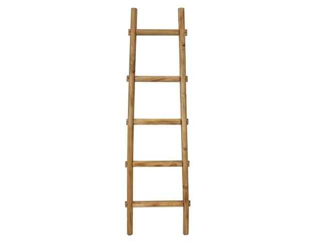 Screen Gems 5 Step Decorative Wooden Ladder Brown