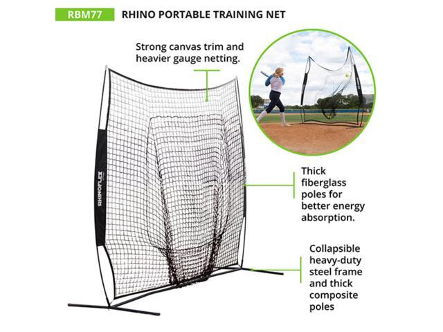Champion Sports RBM77 Rhino Portable Training Net - 7 ft x 7 ft