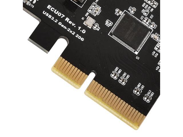 20Gbps SuperSpeed USB-C 3.2 Gen2x2 internal Key-A connector, PCI-E Gen3x4 card
