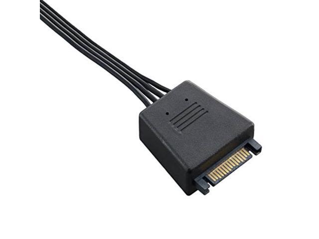 SATA Power Adapter Cable with Capacitor,180, 1to 3
