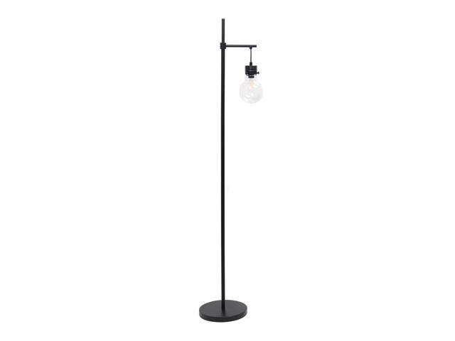 Photos - Chandelier / Lamp Lalia Home Black Matte 1 Light Beacon Floor Lamp with Clear glass shade LH
