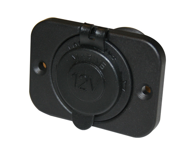12v Power Socket 20A W/Cover and 3 Mounting Brackets Bulldog Winch