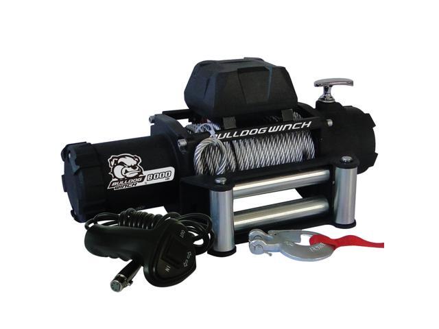 8,000 LB Winch 100 Ft Wire Rope W/5.2hp Series Wound Motor Roller Fairlead Bulldog Winch