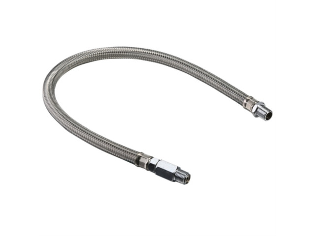Leader Hose With Check Valve 3/8 Inch X 20 Inch Stainless Braided Bulldog Winch