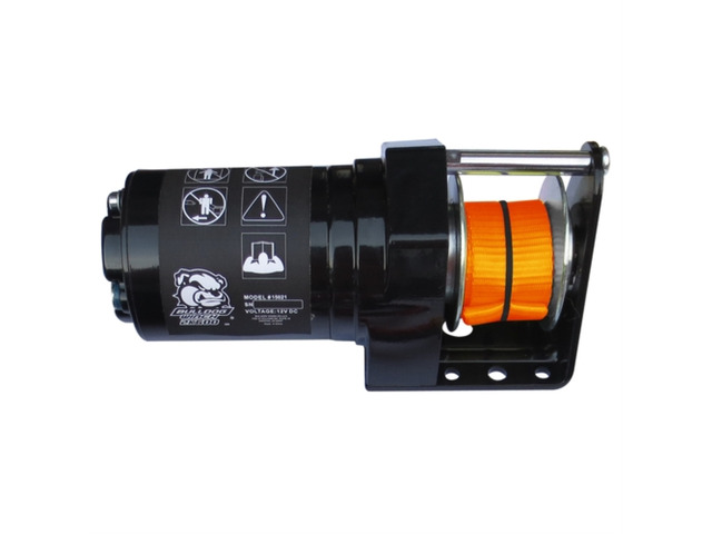 Snow Plow Winch Black 600 Lb Plow Lift 30 Inch Strap With Quick Connect Bulldog Winch