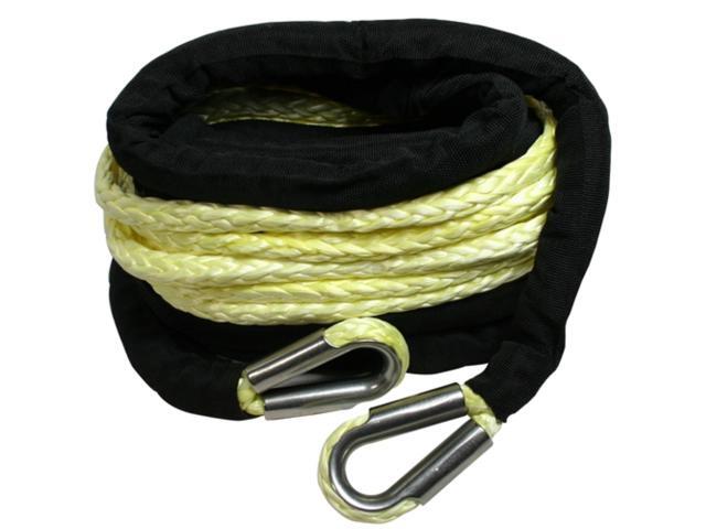 50 Foot 10MM Synthetic Rope Extension 20K Breaking Strength Bulldog Winch