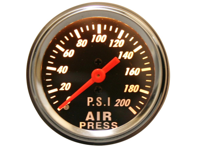 0-200psi Air Pressure Gauge 2.0 Inch Mechanical Lighted Bulldog Winch