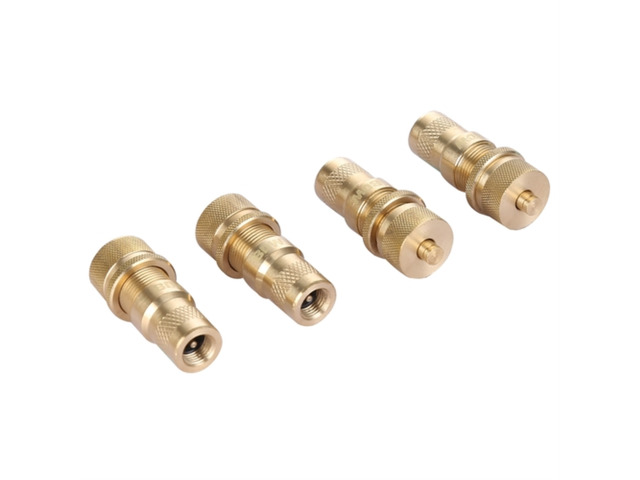 Automatic Tire Deflators Brass Set of 4 Bulldog Winch