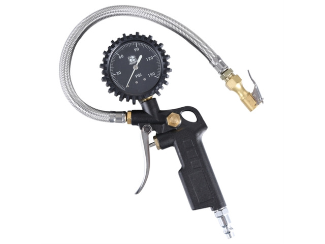Inflator Pistol Grip with 0-150psi Dial Gauge Bulldog Winch