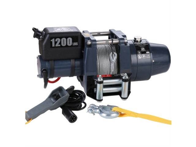Hoist 1200 LB 12vDC Wire Rope Bulldog Winch