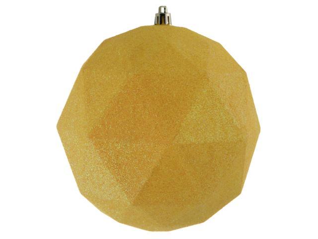 Photos - Other Jewellery Vickerman 6' Yellow Glitter Geometric Ball 4/bag M177478DG 