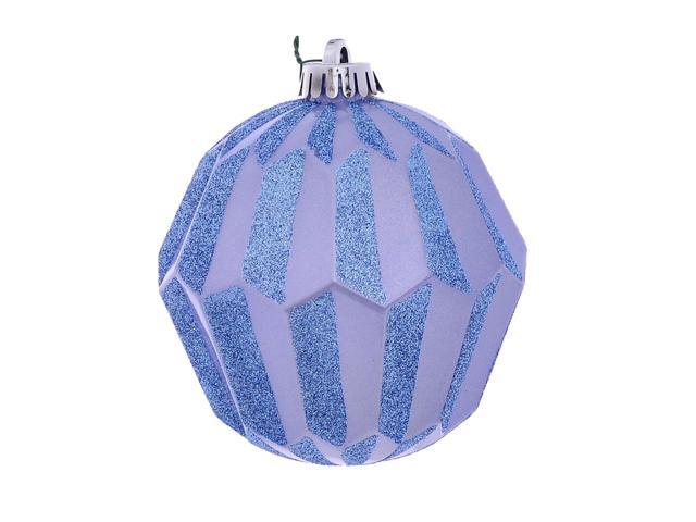 Photos - Other Jewellery Vickerman 5' Periwinkle Glitter Faceted Orn 3/Bg MC190829D 
