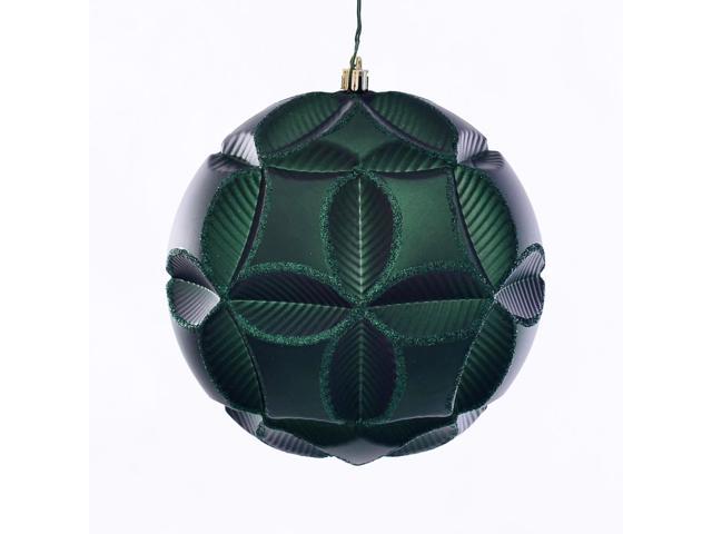 Photos - Other Jewellery Vickerman 6' Emerald Matte Clover Ball Orn 2/Bg MC190924D 