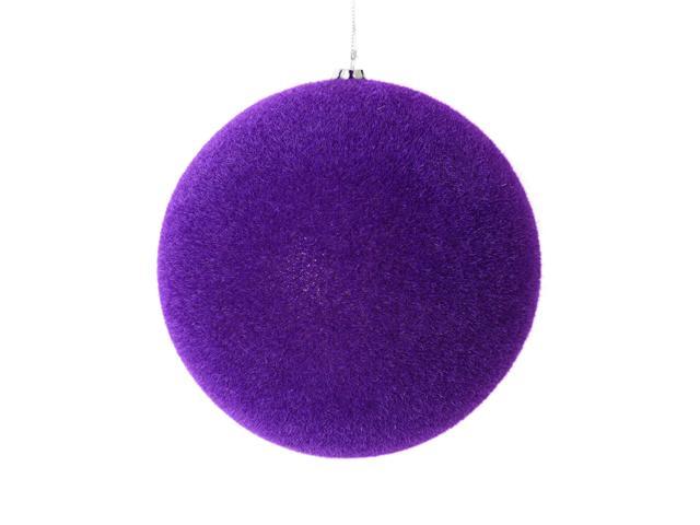 Photos - Other Jewellery Vickerman 4' Purple Flocked Ball Ornament 6/Bg M180466 