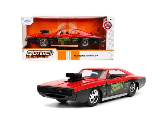 1970 Dodge Charger R/T 'Voodoo Charger' Red and Black 'Bigtime Muscle' Series 1/24 Diecast Model Car by Jada