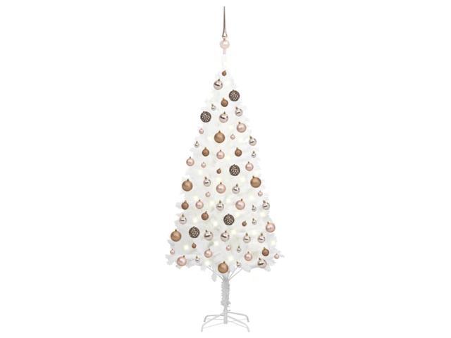 Photos - Display Cabinet / Bookcase VidaXL Artificial Christmas Tree with LEDs & Ball Set White 47.2' 3077632 