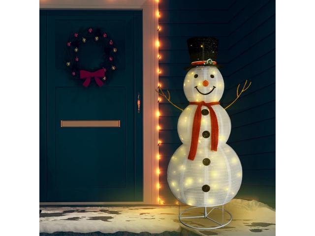 Photos - Display Cabinet / Bookcase VidaXL Decorative Christmas Snowman Figure LED Luxury Fabric 70.9' 329762 