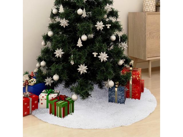 Photos - Other Jewellery VidaXL Christmas Tree Skirt Decoration Artificial Tree Mat White Faux Fur 