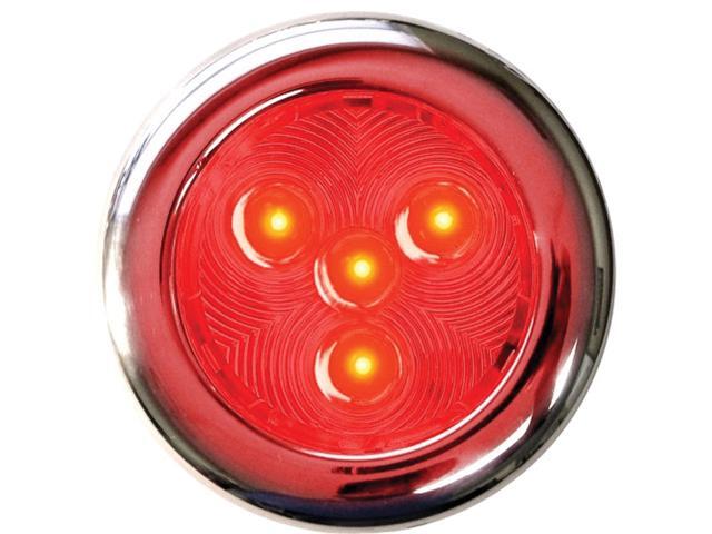 T-H Marine LED-51897-DP Stainless LED Puck Light, 3' - Red