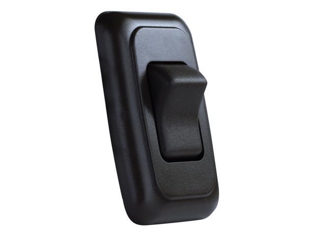 JR Products 12225 On/Off Switch with Bezel - Single Switch, Black