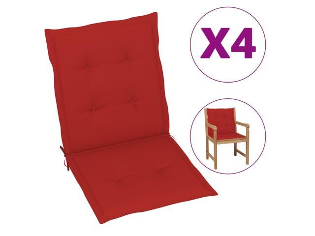 Photos - Chair VidaXL Garden  Cushions 4 pcs Red 39.4'x19.7'x1.6' 47559 