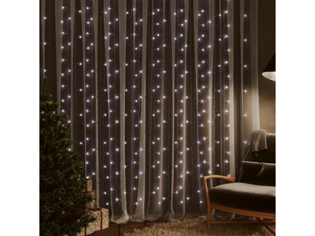 Photos - Display Cabinet / Bookcase VidaXL LED Curtain Fairy Lights 1.2'x1.2' 300 LED Cold White 8 Function 32 
