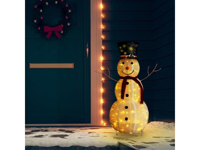 Photos - Display Cabinet / Bookcase VidaXL Decorative Christmas Snowman Figure LED Luxury Fabric 47.2' 329761 