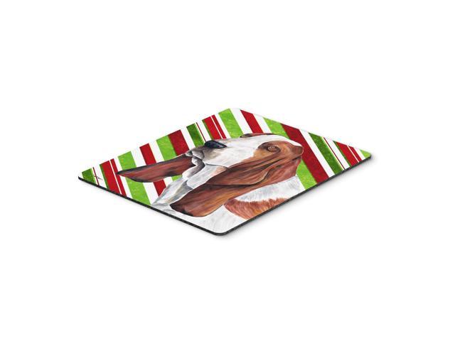 Caroline's Treasures Mouse/Hot Pad/Trivet, Basset Hound Candy Cane Holiday Christmas (SC9332MP)